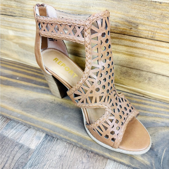 Report Women's Brown Cutout Heels 7.5 - Picture 3 of 5
